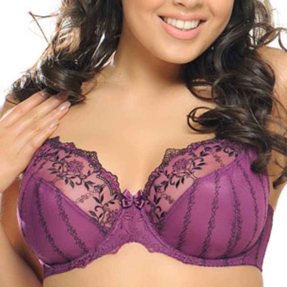 Curvy Kate Emily Plum Floral Embroidered Lace Underwire Bra